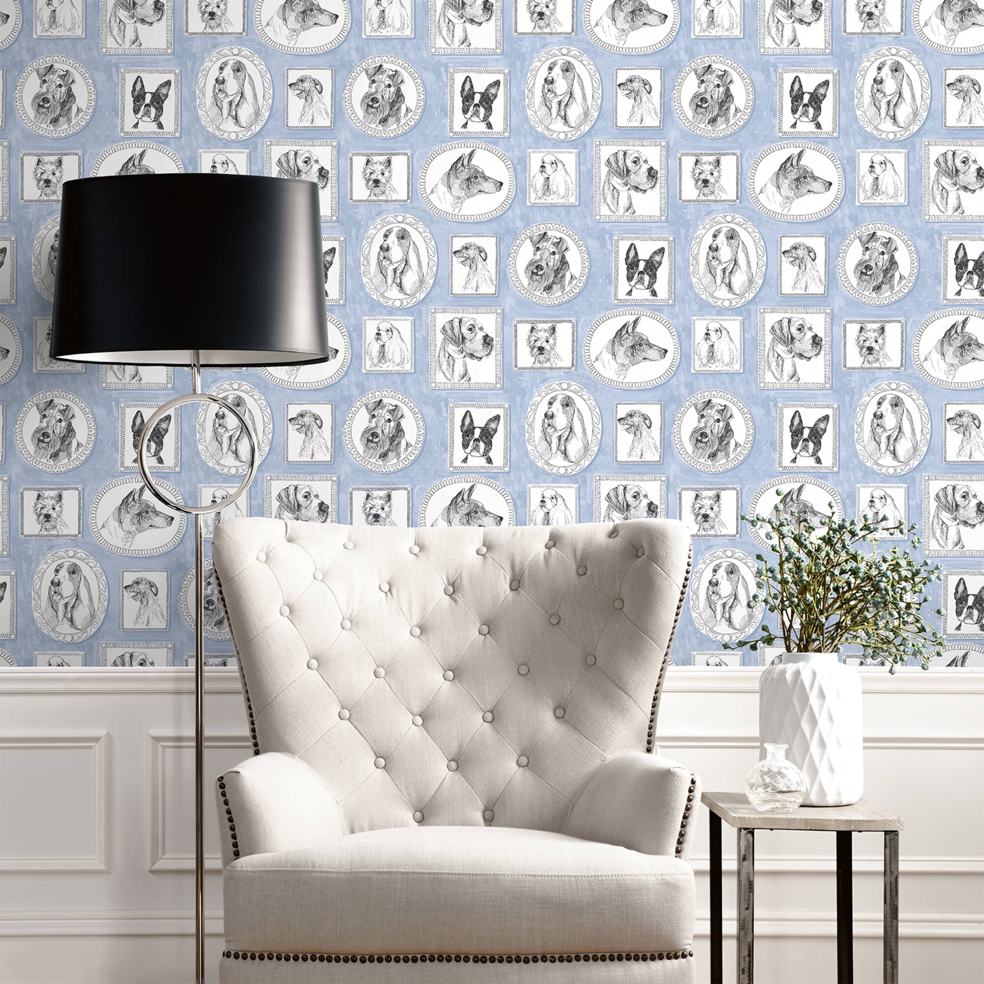 Surface Style Pup Portraits Peel & Stick Wallpaper